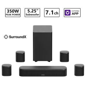 Home Theater TV Sound Bar with Subwoofer&4 Surround Speakers