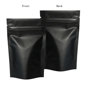 100pcs Premium Matte Black Stand Up Mylar Bags