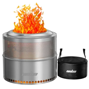 Stainless Steel Smokeless Fire Pit ,Outdoor Camping Firewood Burner Stove
